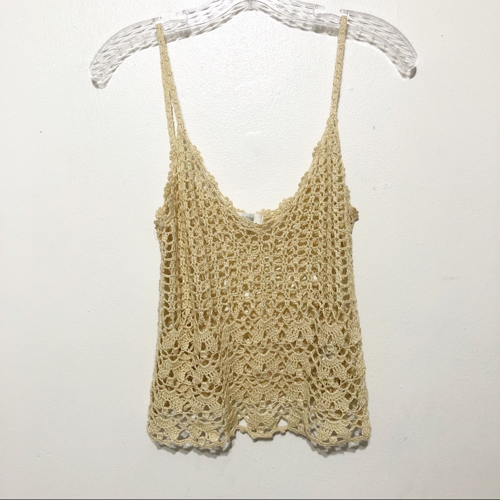 Millau Crochet Crop Top Sleeveless Tank Medium - Picture 1 of 4